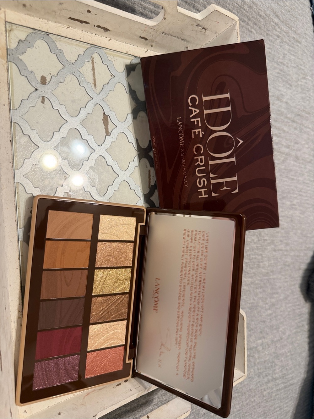 Lancôme Café Crush Eyeshadow Palette - Warm Brown & Gold Shades NIB